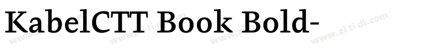 KabelCTT Book Bold字体转换